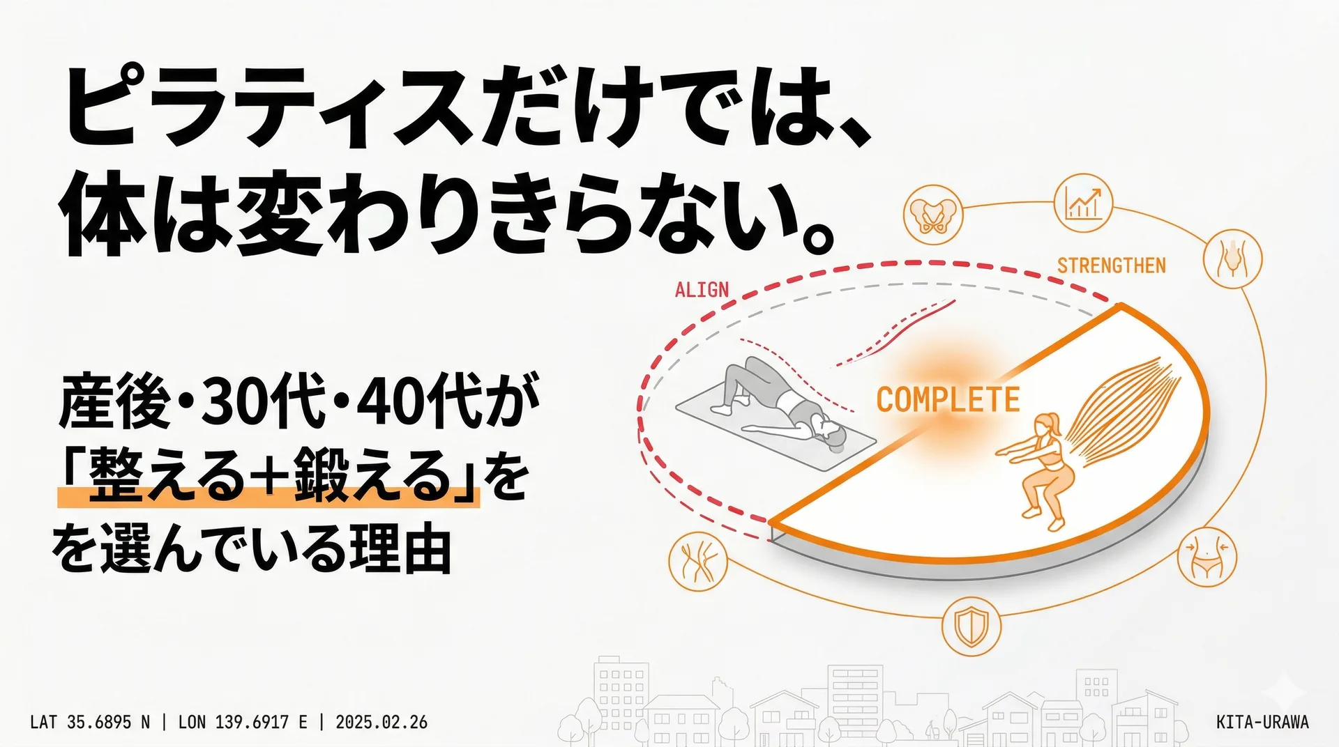 「ピラティスだけ」では足りない理由｜北浦和で産後・30代・40代が選ぶ通い放題パーソナルジム