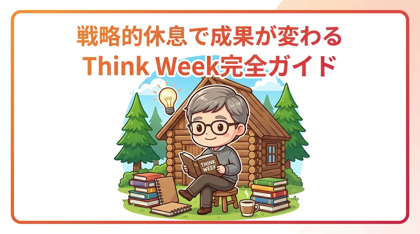 戦略的休息のやり方｜ビル・ゲイツ式「Think Week」で生産性を高める